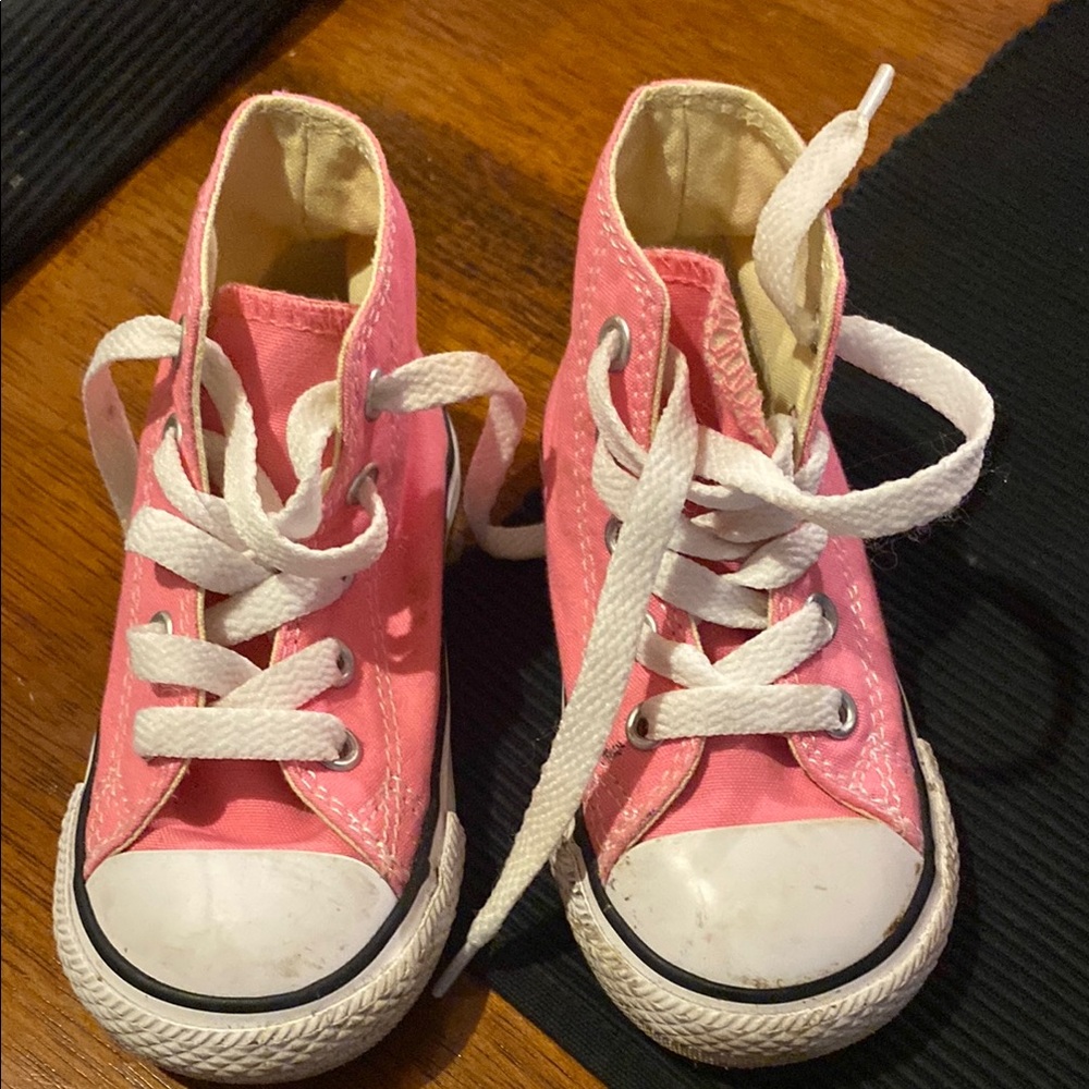 Kids Pink High-Top Sneakers